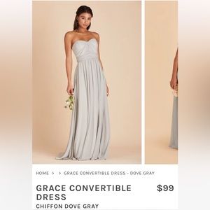 Birdy Grey- Grace Convertible Dress - Dove Gray
S / no slit